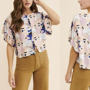 Eve Gravel Show Your Face Top - Size Medium
